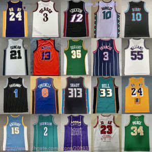 Classique Rétro Lebron 2015-16 Basketball 23 James Jersey Vintage 55 Dikembe Mutombo Stephen Curry Scottie Pippen Alonzo Deuil Derrick Rose Allen Iverson Duncan