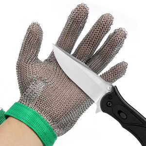 Mitones 1 UNIDS Anillo de Acero Inoxidable Guantes de Malla Anti Corte Cuchillo Resistente Cadena Correo Protección de Mano Guante de Carnicero de Cocina 231114