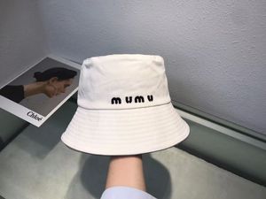 Miu Fisherman Hat Letter Female Designer Beanie Cap Polyvalent Sun Cap Beach Sun Cap Male