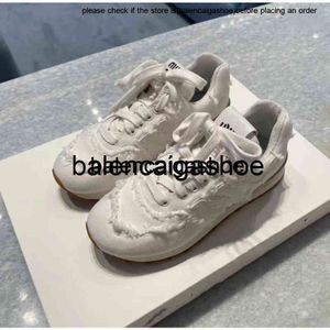Miui Coque Branded Family Khaki Sneakers Femme 2022 Été Nouvelle Lettre n Raw Canvas Poly-Poldatle Small White Shoes Women Miumiuss