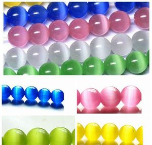 mix colors cat eye Beads gemstone Loose Beads Semi Precious Stone For bracelet necklace DIY JEWELRY MAKING