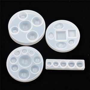 Mixed shape Silicone Mold half ball Oblate Cabochon pendant Resin Silicone Mould handmade tool epoxy resin casting molds resin gem making