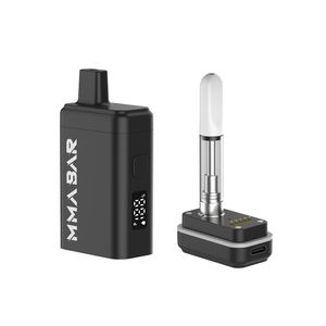 MMA BAR Box Mod Batterie Batterie rechargeable avec écran Tension variable Boîte Mods Préchauffer les batteries pour 510 fils TH205 M6T Chariots à huile épais Réservoirs en verre