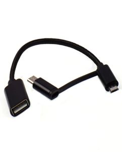 Câbles de téléphone portable 10pcslot 2 en 1 adaptateur OTG USB femelle vers Micro USB Type C synchronisation de données pour Huawei MacBook U Disk8283427