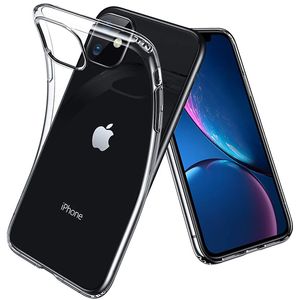 Cas de téléphone mobile pour iPhone 15 Pro Max 14 plus 13 Mini 12 11 0,3 mm Silicone Silicone TPU Rubber transparent Anti-Knock Clear Crystal Crystal Ultra Slim mince COUVERTURE