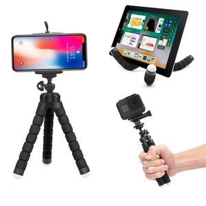 Mobile phone holder Octopus Stand Tripod Heads for iphone Flexible Sponge Octopus Holders Suitable to Phone Mini Camera Tripods Holder Clip Stands