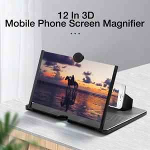 Support de téléphone portable loupe d'écran protection des yeux affichage amplificateur d'écran vidéo 3D support d'extension agrandi pliant 10 12 14 pouces supports