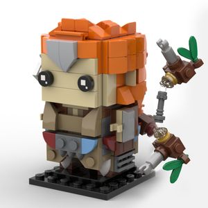 MOC Games Horizons Zero Dawn Aloy Brickheadz Blocs Blocs Set Warrior Hunter Games Modèle de personnage Bricks Kids Toys