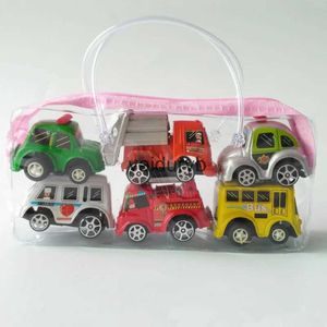 Kits de construction 6 pièces/lot modèle de voiture à tirer ensemble de voiture de jouet enfants voiture de course bébé mini voitures tirer bus camion enfants jouets pour enfants garçon cadeauxvaiduryb