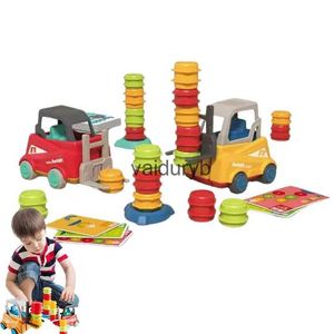 Kits de construcción de modelos Carretilla elevadora para niños Juego de apilamiento de transporte y juguetes de color para actividades infantiles Juguetes educativos para niños 3vaiduryb