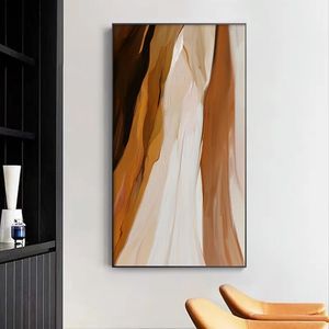 Lienzo de textura naranja abstracto moderno, pintura artística para sala de estar, dormitorio, carteles e impresiones, póster de pared escandinavo, decoración del hogar