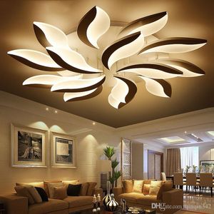 Design Acrylique Moderne LED Plafonniers à LED pour vivre Salle d'étude Chambre à coucher Lampe Plafond Avizond Plafond intérieur