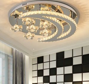 Modern Crystal Chandelier Stainless Steel led Chandelier lighting for livingroom bedroom Ceiling installation modern chandelier