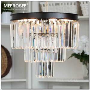 Moderne Français Lustre En Cristal Luminaire Noir Cottage Américain Blanc Suspension Suspension Suspension pour Salle À Manger Éclairage Intérieur