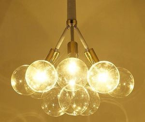 Lámparas colgantes LED con bolas de cristal modernas, luz para sala de estar, comedor, estudio, decoración del hogar, accesorio de lámpara colgante