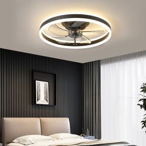 Lampe de ventilateur moderne pour la maison, le ventilateur suspendu avec lumières LED en acrylique