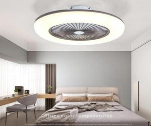Lámparas de ventilador de techo inteligentes modernas luces dormitorio sala de estar Bluetooth Control remoto inversor niños lámpara colgante decoración del hogar 5859538