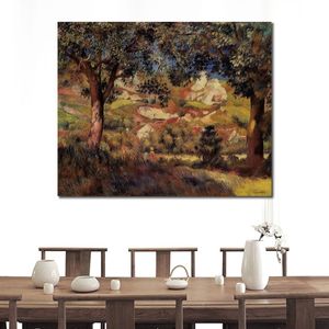 Paisaje moderno lienzo pared arte paisaje en La Roche Guyon Pierre Auguste Renoir pinturas hechas a mano de alta calidad