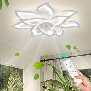 Luz LED moderna para ventilador de techo, lámpara de estilo nórdico con Control remoto y ajustable de 6 velocidades para sala de estar y dormitorio