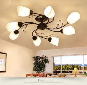 Moderne Led Lustre Rotation Fleur Luminaire Café Café Lampe En Acier Inoxydable Calla Lily Luminaire Blanc Lustre