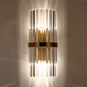 Modern LED Crystal Wall Light Creative Design Gold Home Decoration Lighting Fixture Bedroom Hallway Wall Sconce Lamp