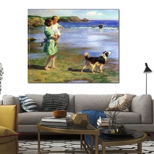 Paysages marins modernes toile mur Art plaisirs d'été Edward Henry Potthast peinture à la main célèbre œuvre meilleur cadeau