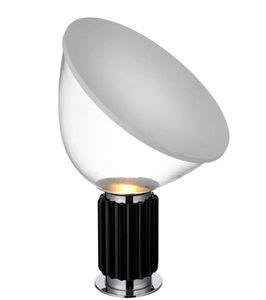 Lampe de table taccia moderne Achille Custig Black Silver Metal Desk Lampe For Bedroom Living Bar Coffee Store Store Table Light4085636