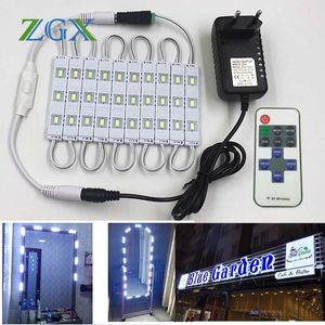 Módulos SMD 5630 Módulo LED Espejo de maquillaje 10PCS 20PCS Carta de canal Atmósfera cosmética Decoración Lámpara de luz 11K Dimmer DC 12V Conjunto de adaptador