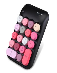 Teclado numérico inalámbrico MOFII de 24 GHz, teclado numérico de 18 teclas, teclado Digital de tamaño pequeño para cajero de contabilidad, portátil, portátil, inalámbrico Min1655553