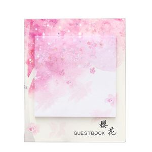 Mohamm 30pcs American Cherry Blossom Kawaii Cute Sticky Notes Memo Pad en estilo japonés Diario Papelería Flakes Scrapbook Deco F sqceWT