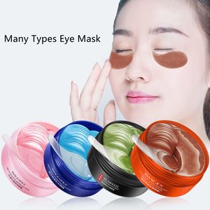 Parche de máscara hidratante para el cuidado de los ojos 60 uds = 30 pares de máscaras de ojos de colágeno de cristal antiedad sueño removedor de ojeras cuidado de la cara