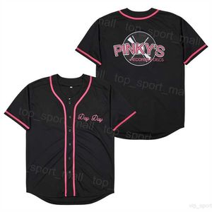 Moive Pinkys Baseball Jerseys Record Shop vendredi prochain noir Pinky's College University pur coton respirant Cooperstown Cool Base Vintage broderie uniforme