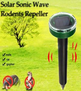 Repelente de topos Energía solar Ultrasónico Topo Serpiente Pájaro Mosquito Ratón Repelente ultrasónico de plagas Control Jardín Equipo de jardín 9807297