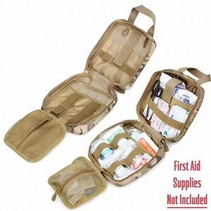 Molle Military Pouch Bag EDC Medical EMT Táctico Kits de primeros auxilios al aire libre Pack de emergencia IFAK Ejército Bag de caza de campamento K9XF#