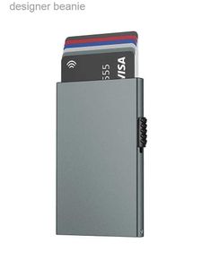Pinces à billets portefeuille porte-cartes minimaliste mince en métal RFID bloquant le protecteur de carte Pop Up portefeuilles de carte de crédit pour MenL231117