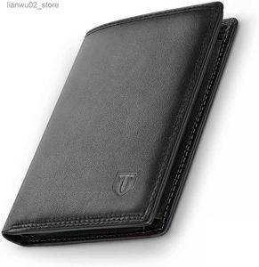 Pinces à billets Teehon 2023 élégant mode portefeuille hommes en cuir véritable poche à monnaie porte-carte sac à main RFID Q230921