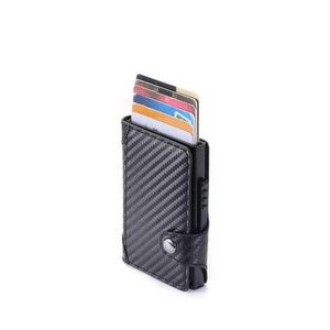 Clips d'argent Zovyvol Men et femmes Slim Card Harder Carbon Fibre PU Le cuir Portefeuille RFID Blocking Blocking For Travel Drop J220809 Dev281K