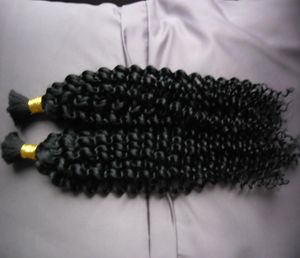 Mongol Afro Kinky Curly sans trame de cheveux humains en vrac pour le tressage 100g Kinky Curly Mongol Bulk Hair 1pcs Human Braiding Hair Bulk8472980