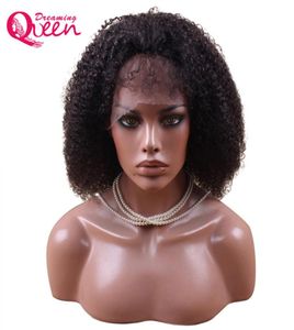 Afro mongol Afro Curly Wig Lace Lace Vigin Human Hair Wigs Naturel Line With Baby Hair for Black Women Dreaming Queen1041364