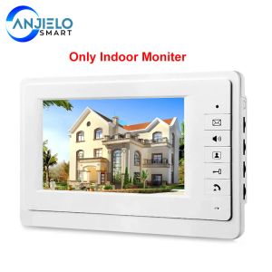 Moniteur 7 pouces Téléphone vidéo câblée Interphone Indoor Monitor TFTLCD Écran de couleur Twoway Control Control For Sécurité à domicile