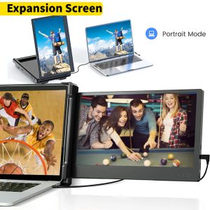 Moniteurs 12inch Extension de l'extension de l'ordinateur portable Prise en charge de Typec HDMICIMOBATIBLE PLIMABLE FHD IPS PORTABLE APPORTABLE PHONIQUE Affichage Monitor