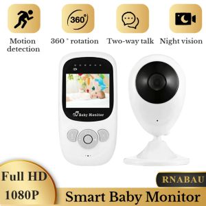Monitores de 2.4 pulgadas Vigilantes para bebés de 2 vías Intercomigibles Visión nocturna Visión inalámbrica Smart Baby Monitor portátil Cámara Nanny Cam