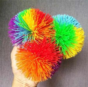 Bolas de mono Firny Ball Toy Toy Rainbow Silicone Bouncing Fluffy-Jugging Ball Kids Adultos Toys3194951