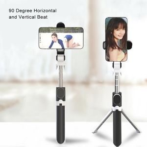Monopodes Bluetooth Selfie Stick Trépied Portable 360 degrés Mobile Clip Design sans fil Bluetooth Contrôle Caméra Obturateur