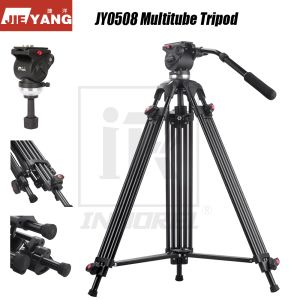 Monopodes Jieyang JY0508 Tripod Multitube Tripod Stand Fluid Head for Panoramic Shooting Video Film DSLR CAMERA 75161CM HALET