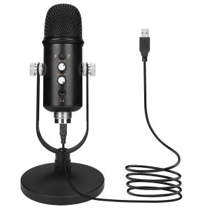 Monopodes Microphone USB avec petit trépied pour le microphone de condenseur informatique avec support de bureau pour enregistrer le jeu en streaming youtube