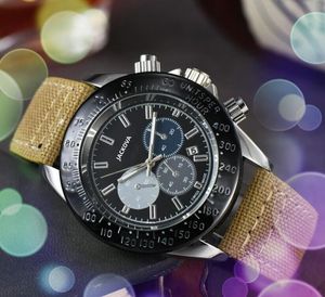 Montre De Luxe cuarzo relojes de moda para hombre 41MM fecha automática hombres tela cinturón reloj sub diales die regalos masculinos reloj de pulsera