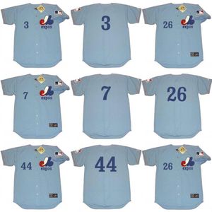 Montreal Expos 2 JOHN BATEMAN 3 BOB BAILEY 6 RON FAIRLY 7 BOBBY WINE 9 MACK JONES 10 RUSTY STAUB 12 JOHN BOCCABELL camiseta de béisbol 01