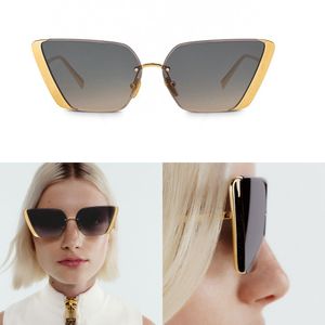 Moon Metal Cat Eye Gafas de sol designe rmetal gafas de sol Mujeres de moda Lunettes de soleil Cat Eye occhiali da sole in metallo 1993