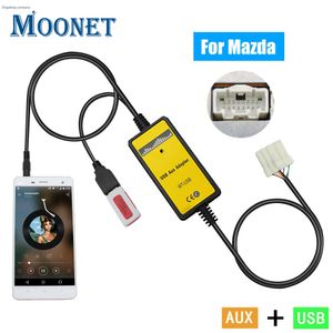 Moonet Car Audio AUX Adaptateur USB 3,5 mm dans le changeur de CD pour Mazda 3 5 6 MPV CX7
